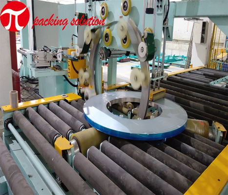 Steel Coil Horizontal Wrapping Machine GG1000 Conveyor 70r/Min Overlap Scope 10%-90%