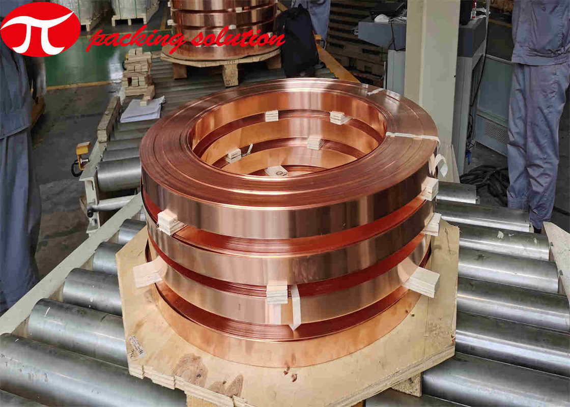Customized Automatic Copper Coil Packing Line OD 600mm-1200mm Electric Driven And Stacking System