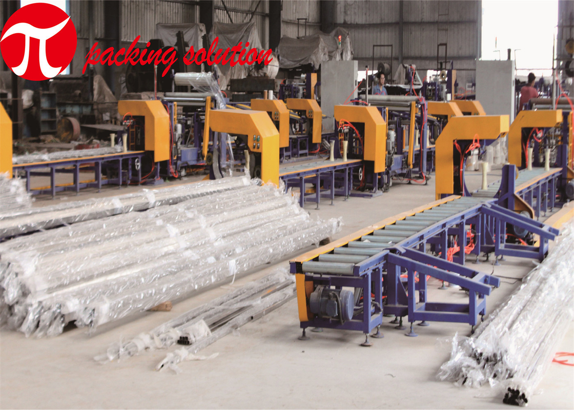 Bundle Steel Pipe Steel Tube Packing Machine With Material Fixing And Cutting By Manual